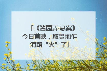 《酱园弄·悬案》今日首映，取景地乍浦路“火”了