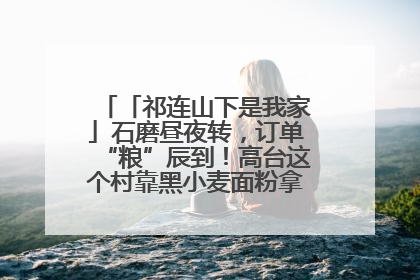 「祁连山下是我家」石磨昼夜转，订单“粮”辰到！高台这个村靠黑小麦面粉拿下成立来最大订单