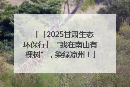 「2025甘肃生态环保行」“我在南山有棵树”，染绿凉州！