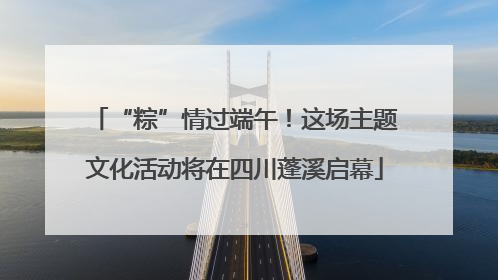 “粽”情过端午！这场主题文化活动将在四川蓬溪启幕