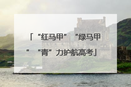 “红马甲”“绿马甲”“青”力护航高考