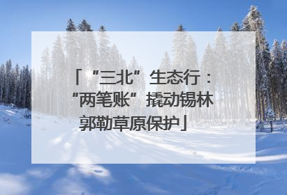 “三北”生态行：“两笔账”撬动锡林郭勒草原保护