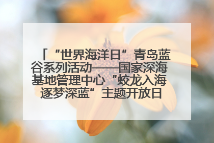 “世界海洋日”青岛蓝谷系列活动——国家深海基地管理中心“蛟龙入海 逐梦深蓝”主题开放日活动成功举办