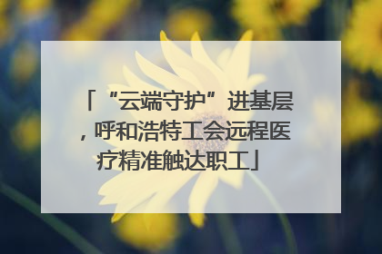 “云端守护”进基层，呼和浩特工会远程医疗精准触达职工