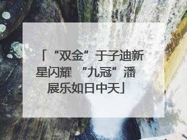“双金”于子迪新星闪耀 “九冠”潘展乐如日中天