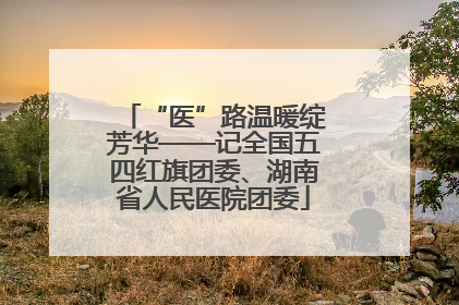 “医”路温暖绽芳华——记全国五四红旗团委、湖南省人民医院团委