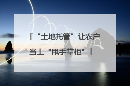 “土地托管”让农户当上“甩手掌柜”