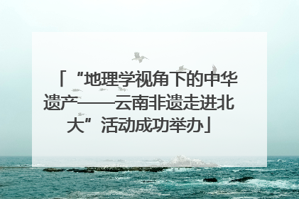 “地理学视角下的中华遗产——云南非遗走进北大”活动成功举办