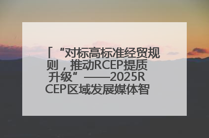 “对标高标准经贸规则，推动RCEP提质升级”——2025RCEP区域发展媒体智库论坛举行专题对话