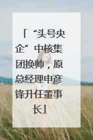 “头号央企”中核集团换帅，原总经理申彦锋升任董事长