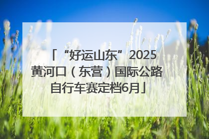 “好运山东”2025黄河口（东营）国际公路自行车赛定档6月