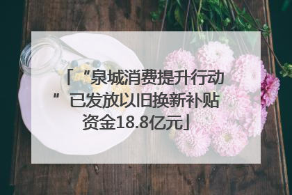 “泉城消费提升行动”已发放以旧换新补贴资金18.8亿元