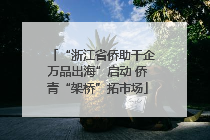 “浙江省侨助千企万品出海”启动 侨青“架桥”拓市场