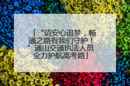 “请安心追梦，畅通之路有我们守护！”通山交通执法人员全力护航高考路