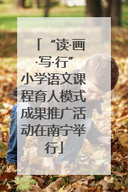 “读·画·写·行”小学语文课程育人模式成果推广活动在南宁举行