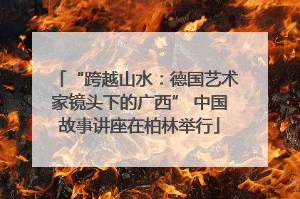 “跨越山水：德国艺术家镜头下的广西” 中国故事讲座在柏林举行