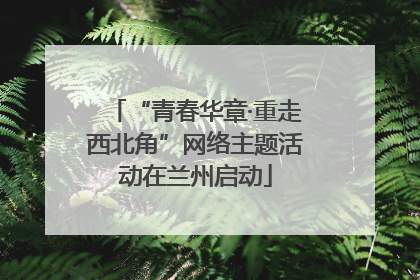 “青春华章·重走西北角”网络主题活动在兰州启动