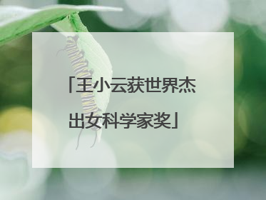 王小云获世界杰出女科学家奖