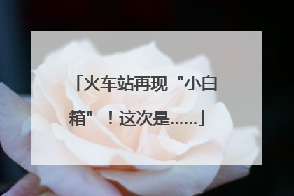 火车站再现“小白箱”！这次是……