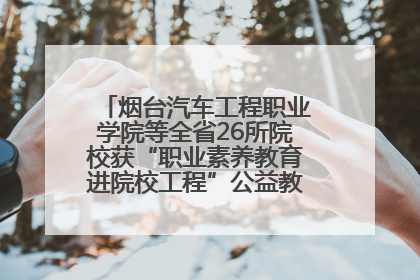 烟台汽车工程职业学院等全省26所院校获“职业素养教育进院校工程”公益教学点集中授牌