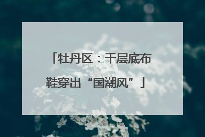 牡丹区：千层底布鞋穿出“国潮风”