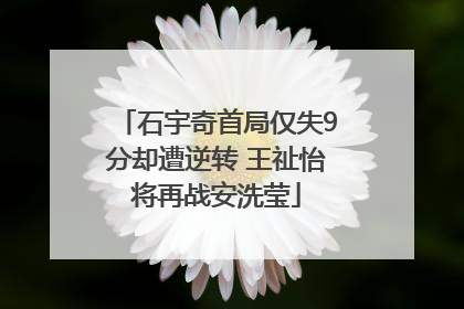 石宇奇首局仅失9分却遭逆转 王祉怡将再战安洗莹