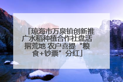 琼海市万泉镇创新推广水稻种植合作社盘活撂荒地 农户喜提“粮食+钞票”分红
