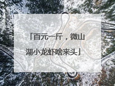 百元一斤，微山湖小龙虾啥来头