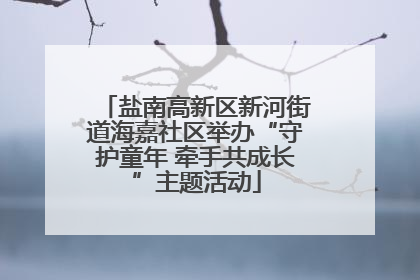 盐南高新区新河街道海嘉社区举办“守护童年 牵手共成长”主题活动