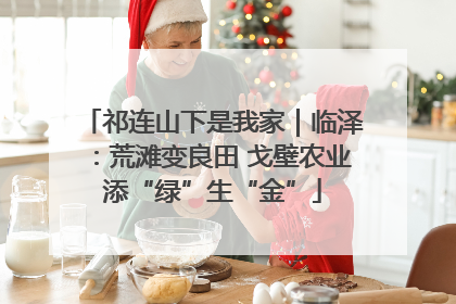 祁连山下是我家｜临泽：荒滩变良田 戈壁农业添“绿”生“金”