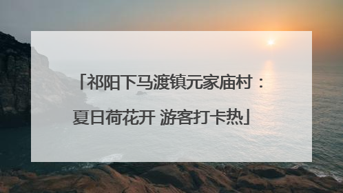 祁阳下马渡镇元家庙村：夏日荷花开 游客打卡热