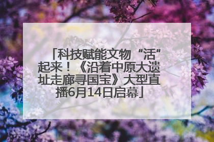 科技赋能文物“活”起来！《沿着中原大遗址走廊寻国宝》大型直播6月14日启幕