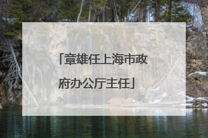 章雄任上海市政府办公厅主任