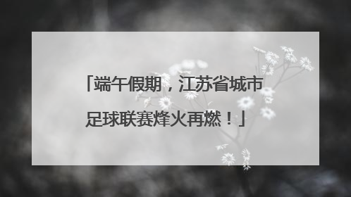 端午假期，江苏省城市足球联赛烽火再燃！