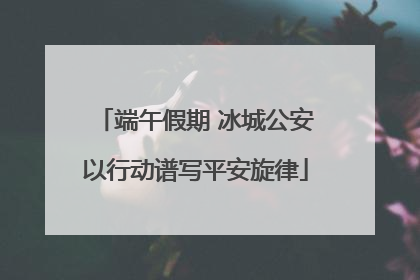 端午假期 冰城公安以行动谱写平安旋律