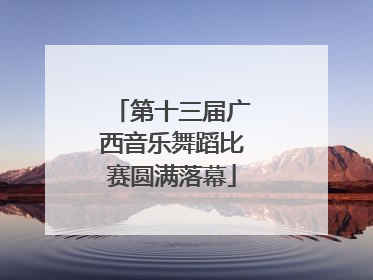 第十三届广西音乐舞蹈比赛圆满落幕
