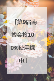 第9届南博会将100%使用绿电