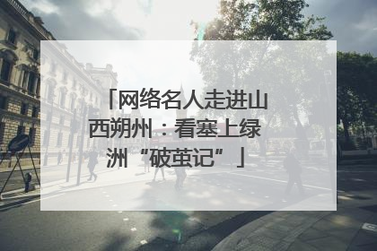 网络名人走进山西朔州：看塞上绿洲“破茧记”