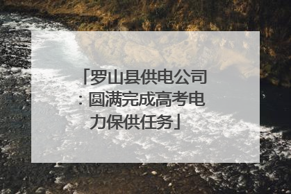 罗山县供电公司：圆满完成高考电力保供任务