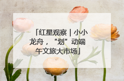 红星观察｜小小龙舟，“划”动端午文旅大市场