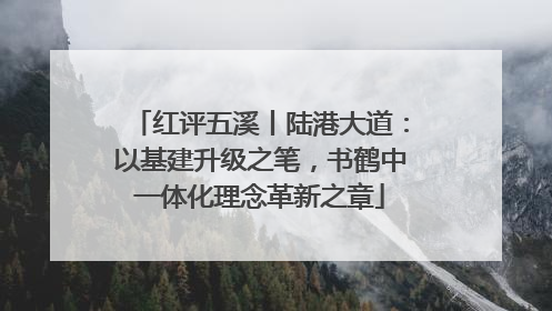 红评五溪丨陆港大道：以基建升级之笔，书鹤中一体化理念革新之章