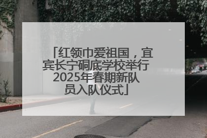 红领巾爱祖国，宜宾长宁硐底学校举行2025年春期新队员入队仪式