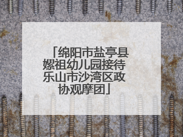 绵阳市盐亭县嫘祖幼儿园接待乐山市沙湾区政协观摩团