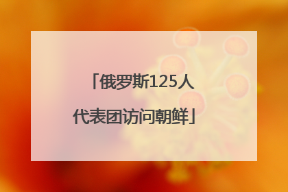 俄罗斯125人代表团访问朝鲜