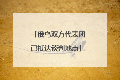 俄乌双方代表团已抵达谈判地点