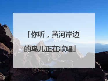 你听，黄河岸边的鸟儿正在歌唱