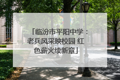 临汾市平阳中学：老兵风采映校园 红色薪火续新章