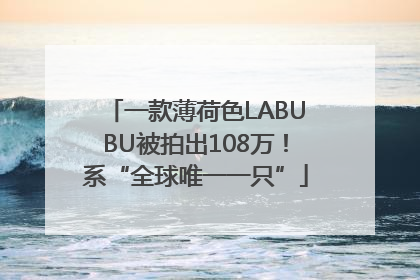 一款薄荷色LABUBU被拍出108万！系“全球唯一一只”