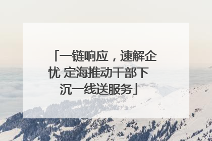 一链响应，速解企忧 定海推动干部下沉一线送服务