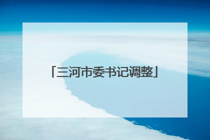 三河市委书记调整